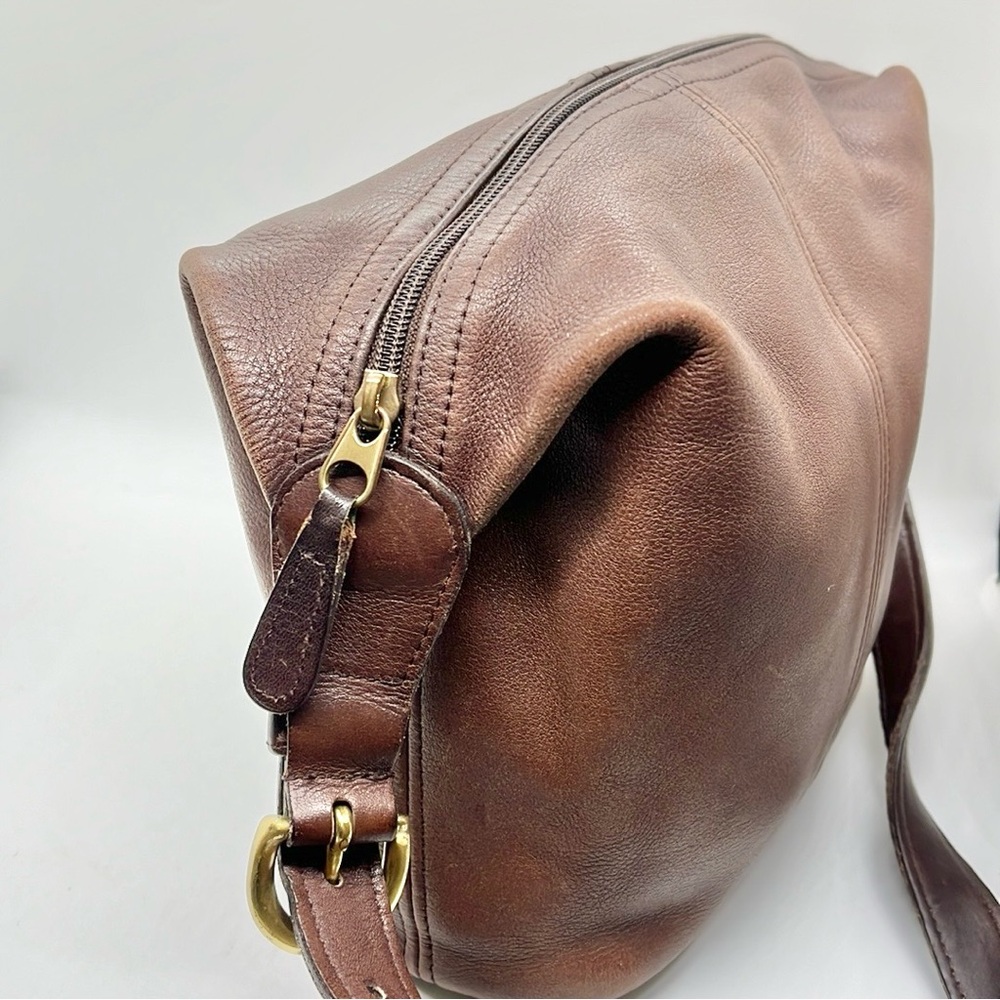 Vintage Coach 4148 Brown Leather Bucket Shoulder Bag Purse - Picture 8 of 12